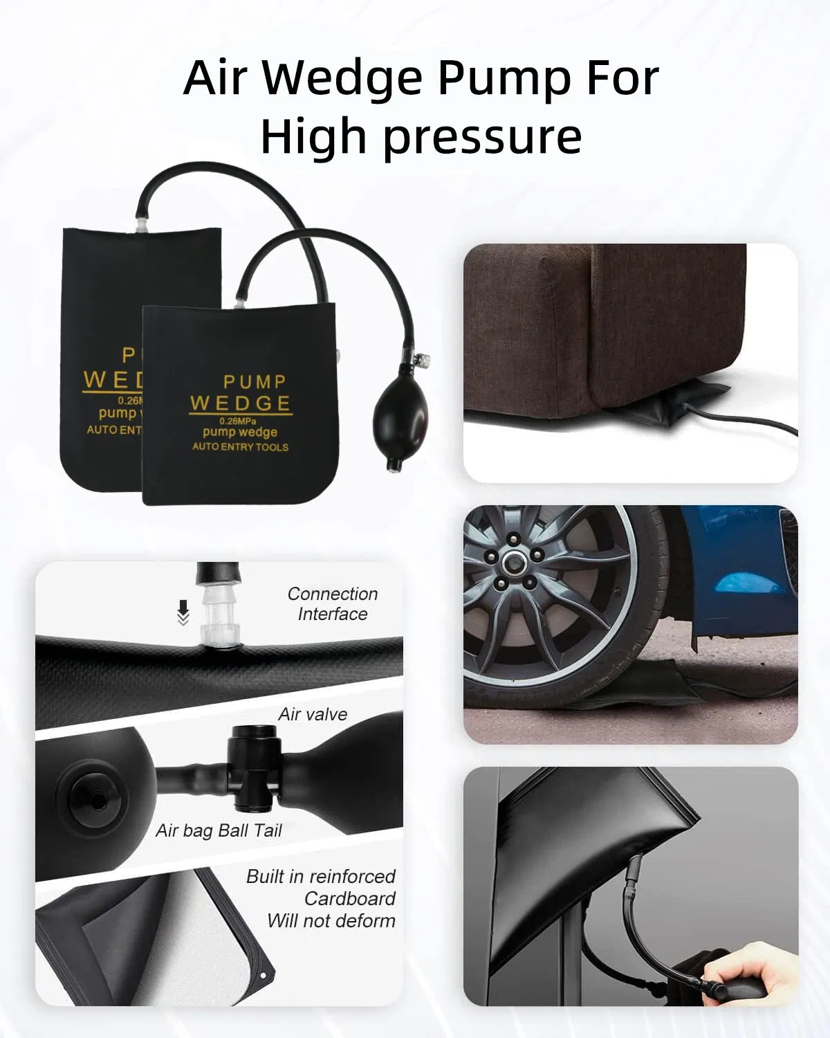 Quick Open Long Reach Car Opening Emergency Tools Car Lockout Kit with Air Wedge Pump