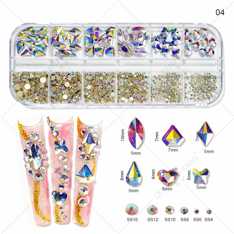 Nail Diamond Magic Alien Flat Flat Nail Diamond Glass Diamond Jewelry