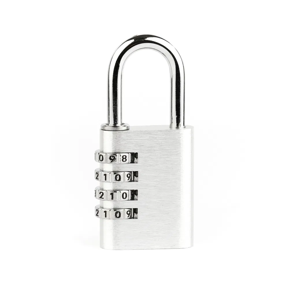 Silver 38mm 4-Digit Aluminum Alloy Code Padlock for File Cabinet