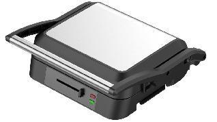 4 Slice Stainless Steel Panini Sandwich Maker Contact Press Grill