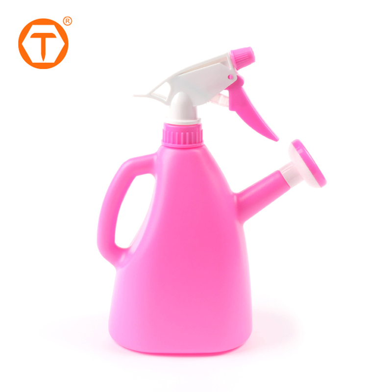 Dual Use Home Garden Kettle Ergonomic Handle 900ml Mini Plastic Watering Can with Sprayer Head for Flower Pot
