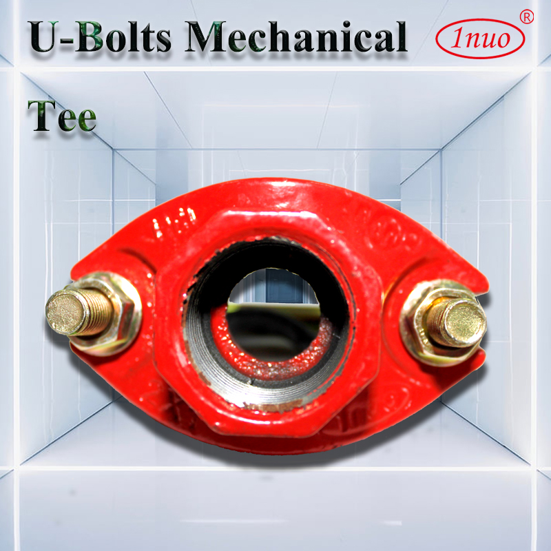 FM/UL Certificate Pipe Fittings Ductile Iron U-Bolted Mechanical Tee for Fire Fighting