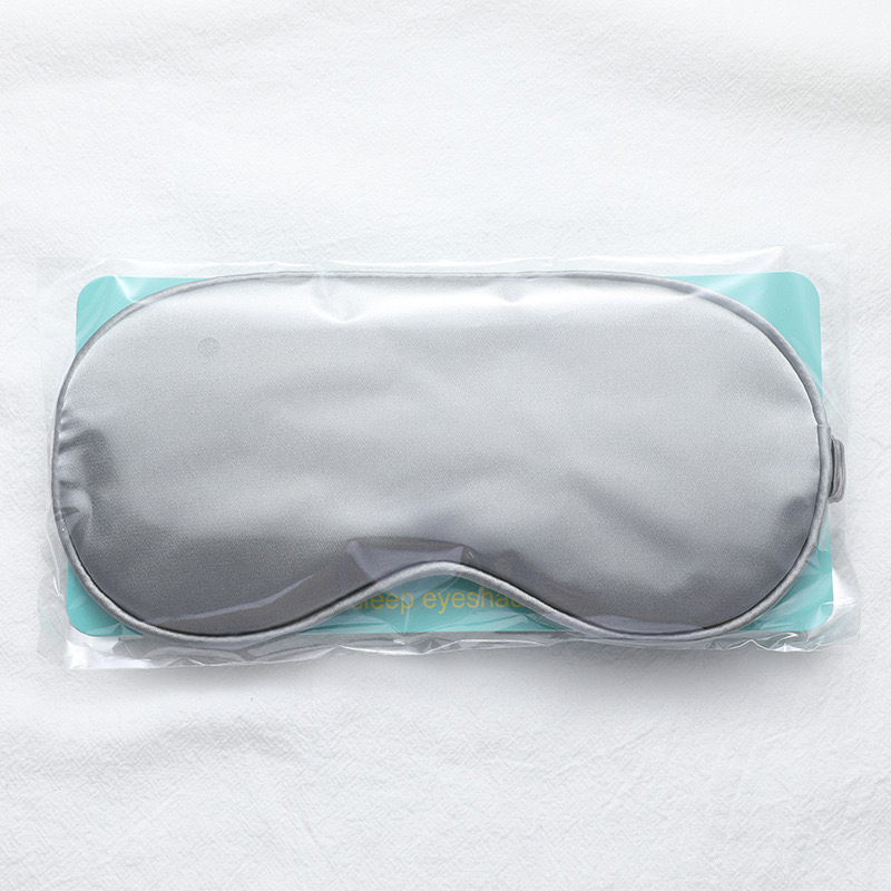 Factory Double Layer Satin Luxury Customized Soft Travel Elastic Strap Eye Sleeping Mask