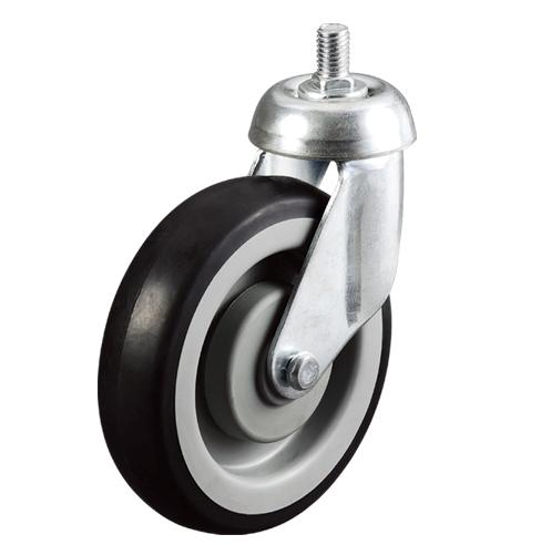 5inch Screw Thread Stem Shopping Cart Castor Tente Style Caster Wheels