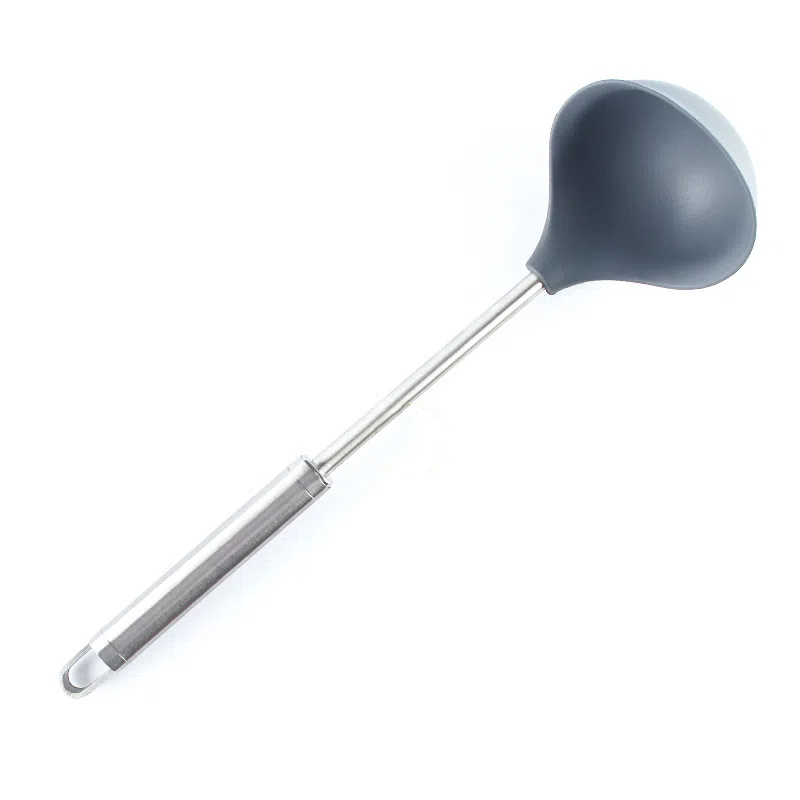 Silicone Chef Kitchen Utensil Nonstick Heat Spoon with Stainless Steel