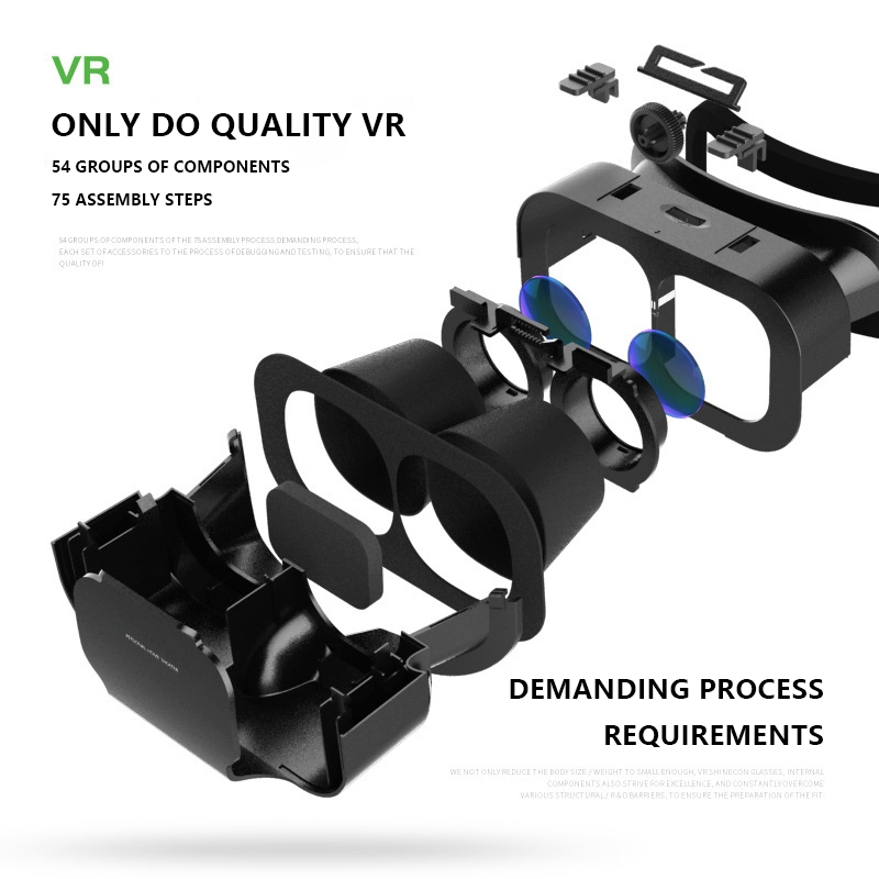 Hot Selling Fashion OEM Custom Logo New Design Vision Phone with Controller Headset Virtual Reality Eyewear 3D Vr Smart Glasses Box