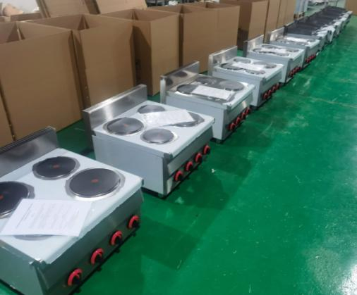 Commercial Square Stainless Steel Electric 4 Hot Plate Counter Top Cooker