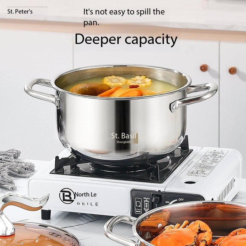 Stainless Steel Double - Layer Steamer Pot, Food Steamer Cookware, Multipurpose Cooking Pot