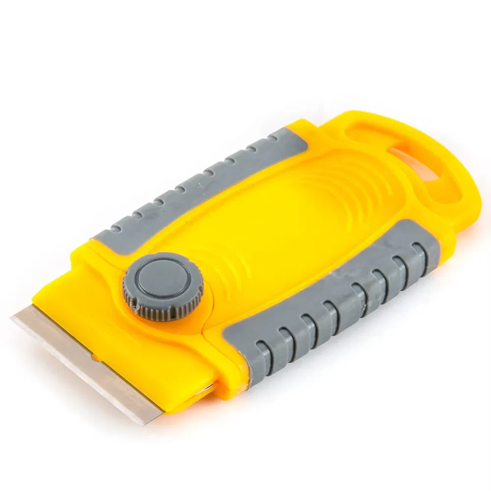 Hautine Yellow Scraper Plastic Razor Scraper with Double-Edged Plastic Blades