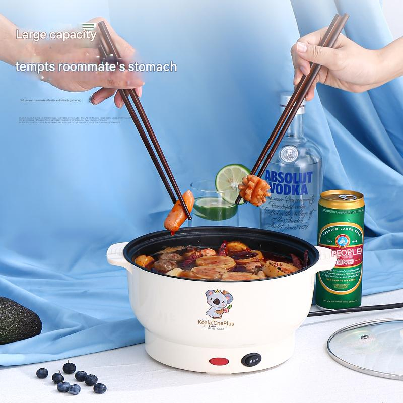 Portable Mini Electric Hot Pot Cooking Pot Non-Stick Multi-Purpose Cooker for Boiling, Cooking, and Hot Pot