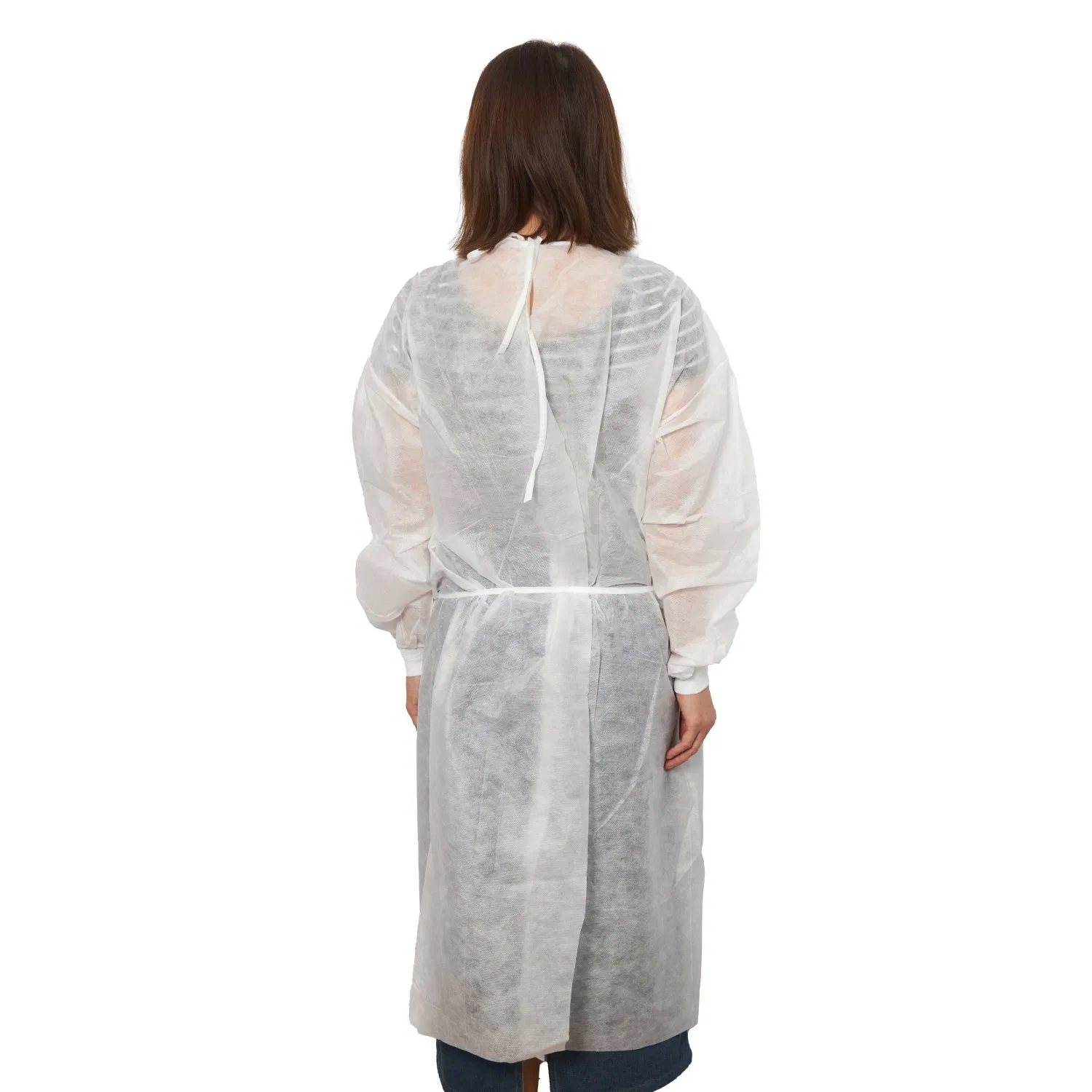 Disposable Garments Non Woven Isolation Gown with Knitted / Elastic Cuffs