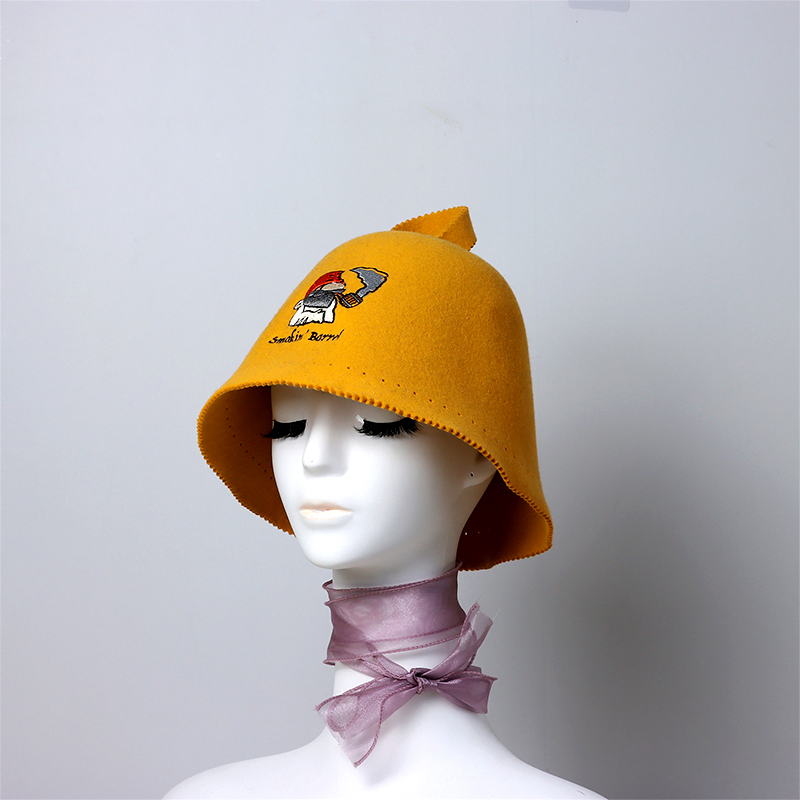 Factory-Exclusive Wool Sauna Headgear with Enhanced Heat Retention