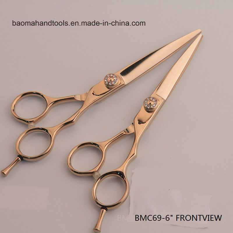 Ножницы для стрижки волос Rose Gold с декором страз