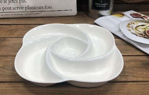 Керамическая тарелка с пятью секциями для дома и отеля