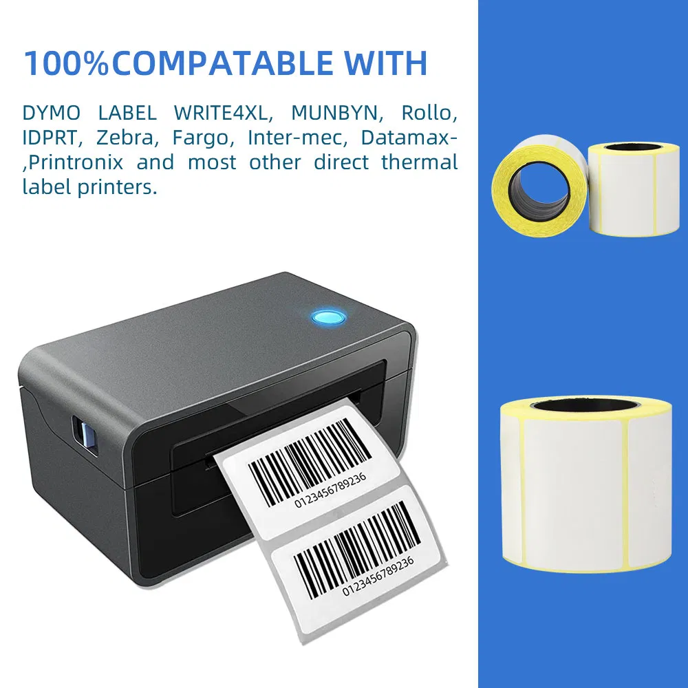 Premium Customized Thermal Label Rolls for Ribbon Printers
