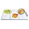 Tempered Glass Heating Surface Food Warmer 3 Pan