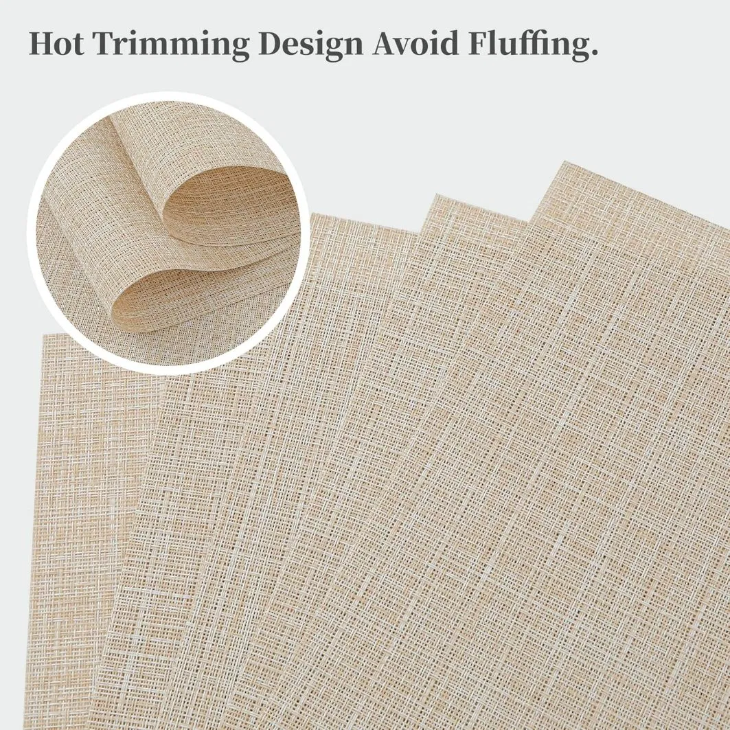 Washable Durable PVC Woven Heat Resistant Non-Slip Placemat