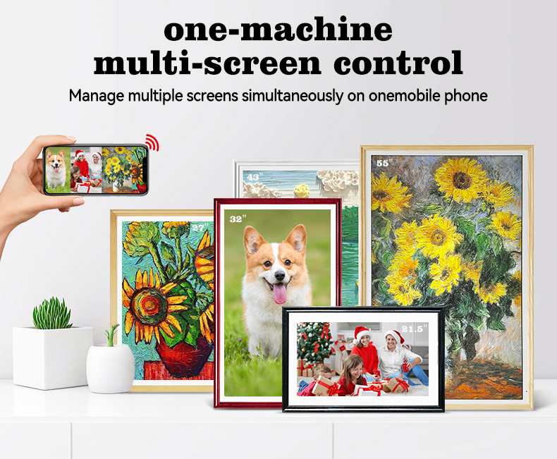 Allwin 21.5'' Nft Display Anti-Glare Matte Screen Digital Photo Frame Nft Art Display for Art Exhibition Home Photo Display