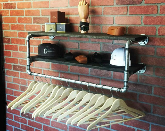 Кронштейн для полки промышленный черный латунь