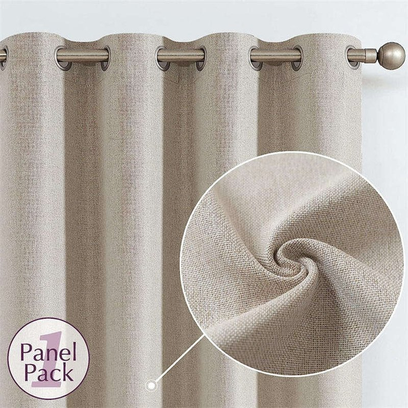 Chic Double-Sided Linen Drapes Blind Curtain for Contemporary Home Hotel Interiors