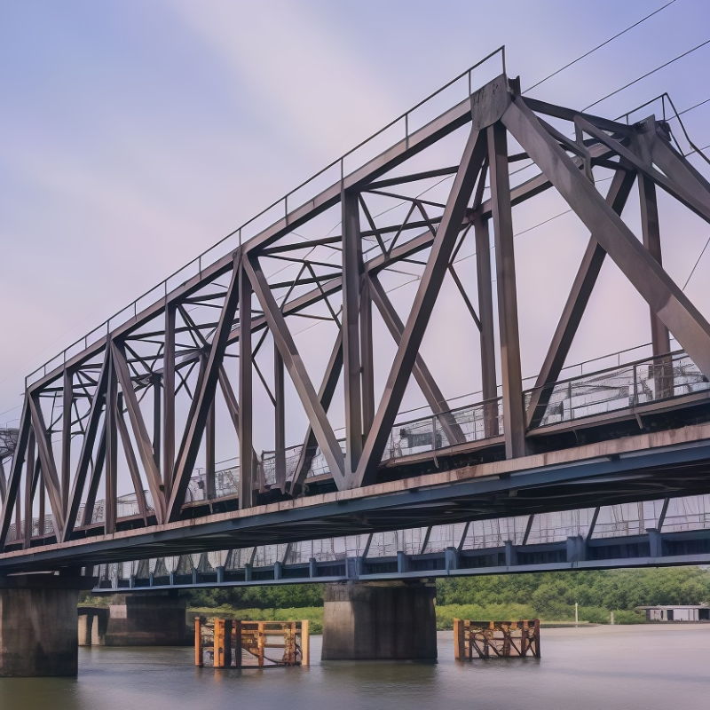 Large Span Galvanized Fabricated Steel Bridge with Strong Welded Structure