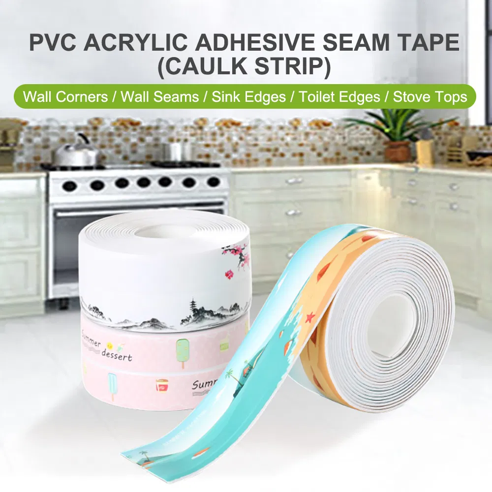 Waterproof Tub and Floor Caulk Strip for Shower Areas