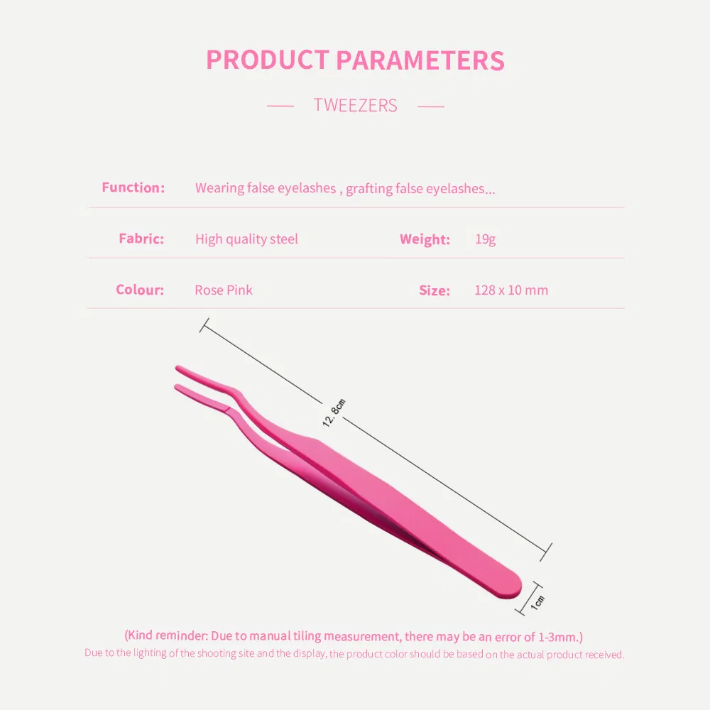 DIY False Beauty Eyelash Extension Tweezer Applicator Tool Stainless Steel Curved Eyebrow Lashes Tweezers