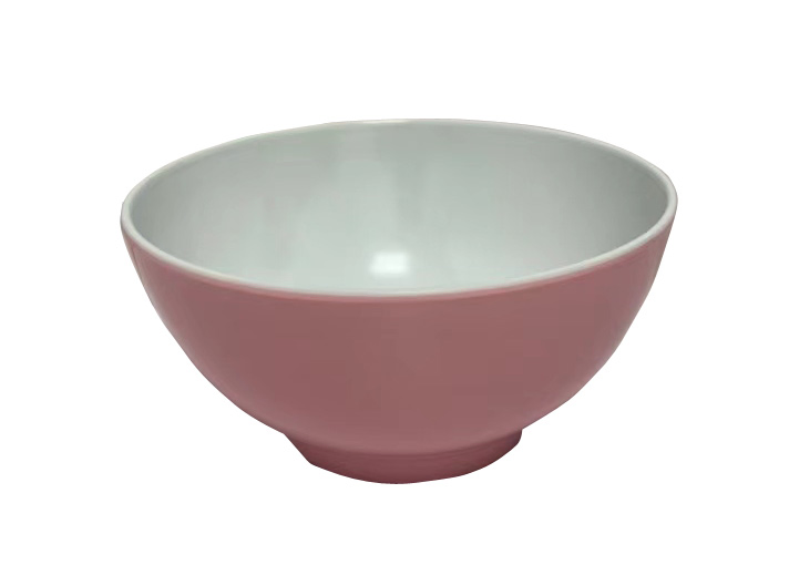 Factory Direct Supply Solid Color 4 Persons 12 PCS Melamine Dinnerware Set -12 PCS Set for Camping Dining-Pink
