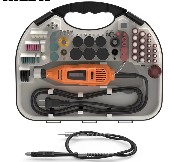 Mini Electric Grinder Tool Set with Battery Powered Metal Head