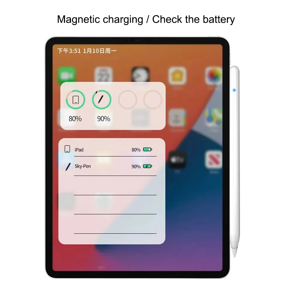 Магнитный стилус для iPad с беспроводной зарядкой
