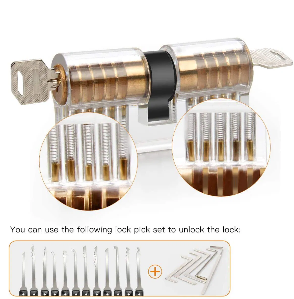Professional Stainless Steel Unlocking Lock Pick Set Key Training Beginner Tool Locksmith