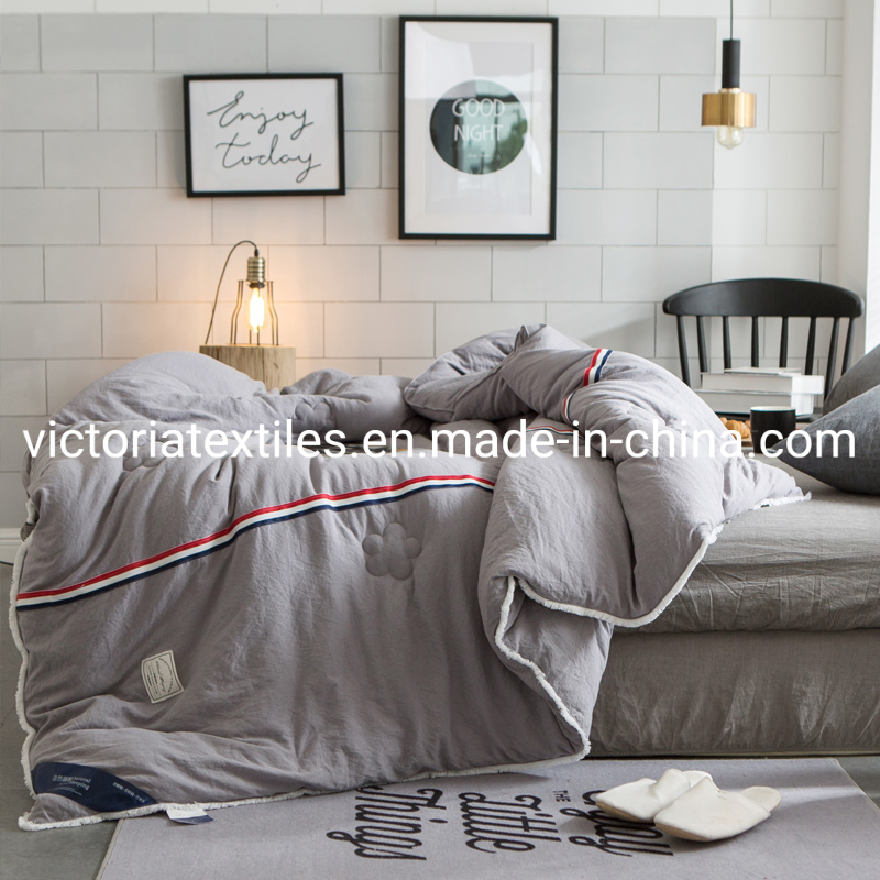 Luxury All Season Comforter Full/Queen Size Duvet Insert - 100% Microfiber, Medium Warmth, (GREY, 90X90")