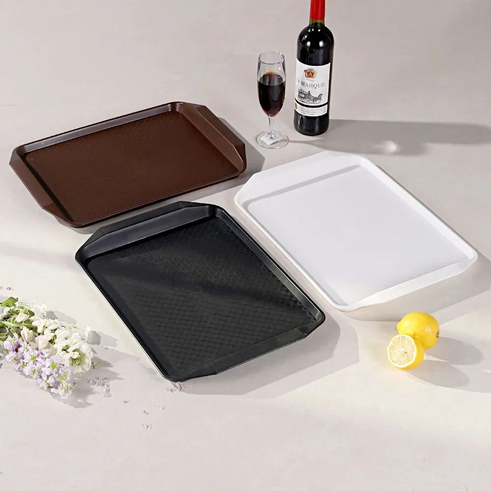Double Ear Colorful Serving Tray Hotel Restaurant Using PP Material Food Tray