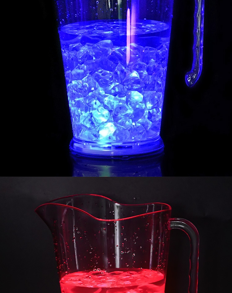 Wholesale Modern Single Ear Handle Wine Dispenser Hot Selling Colorful Plastic Wine Cooler Juice Bar for Wine Transparent Luminous