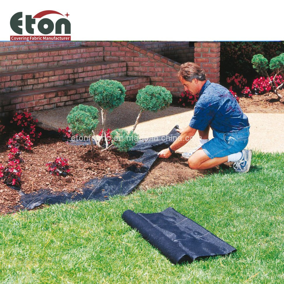 100GSM 3.25X100m PP Woven Black Landscape Weed Barrier for Outdoor Garden