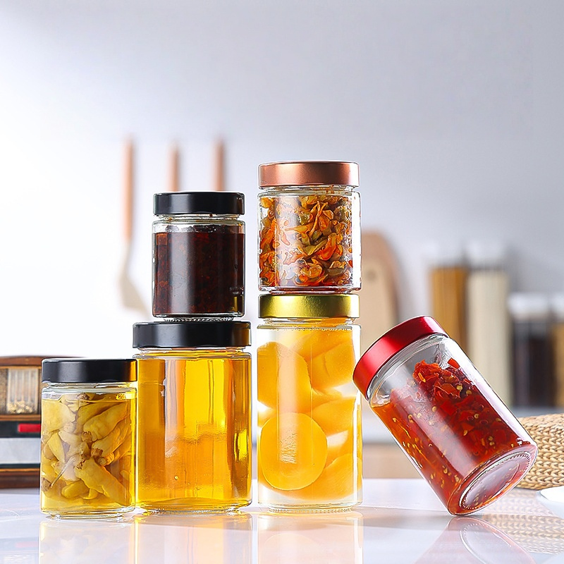 Стеклянная банка 100 мл с логотипом для меда и заготовок