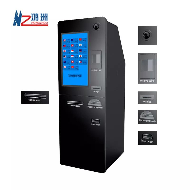 Customized Free Standing Self Service Touch Screen Cash Coin Payment Currency Exchange Kiosk ATM