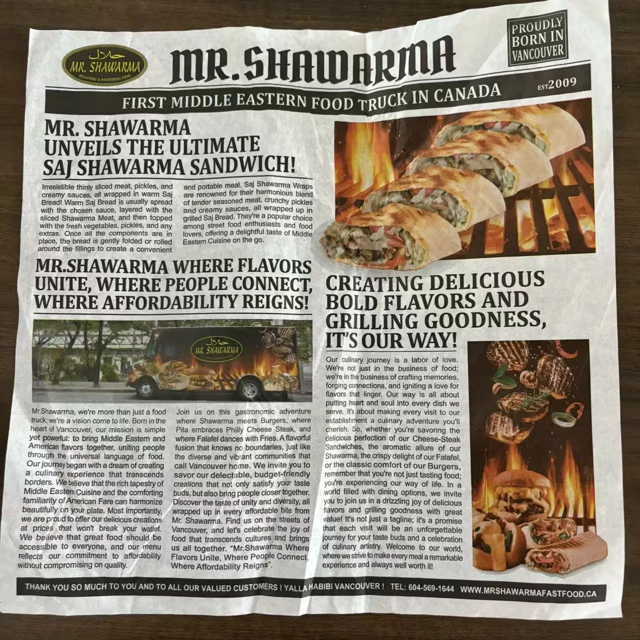 Custom Disposable Paper Placemats for Restaurants Catering Hotel Dininger