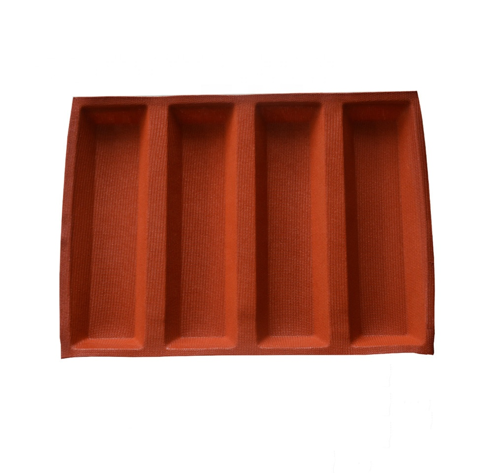 Food Grade Fours Channels Silicone Bread Form for Chain Store