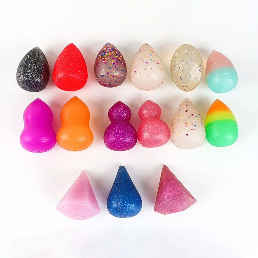 Soft 3D Mini Beauty Silicone Blender Powder Puff Reusable Makeup Sponge Tool Cosmetic Sponges