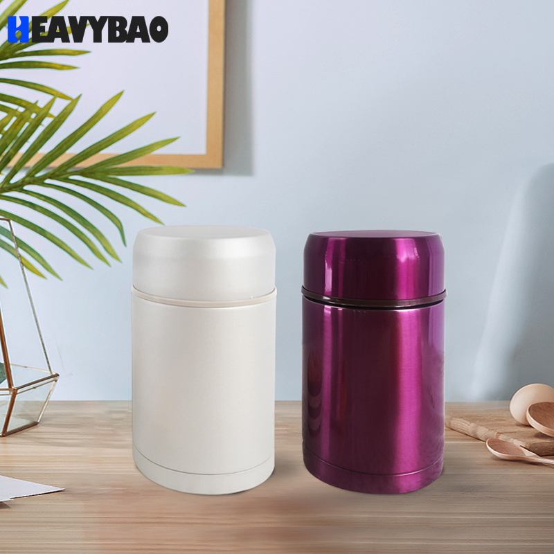Heavybao High Quality Silver Frosted Stainless Steel Food Thermos Container