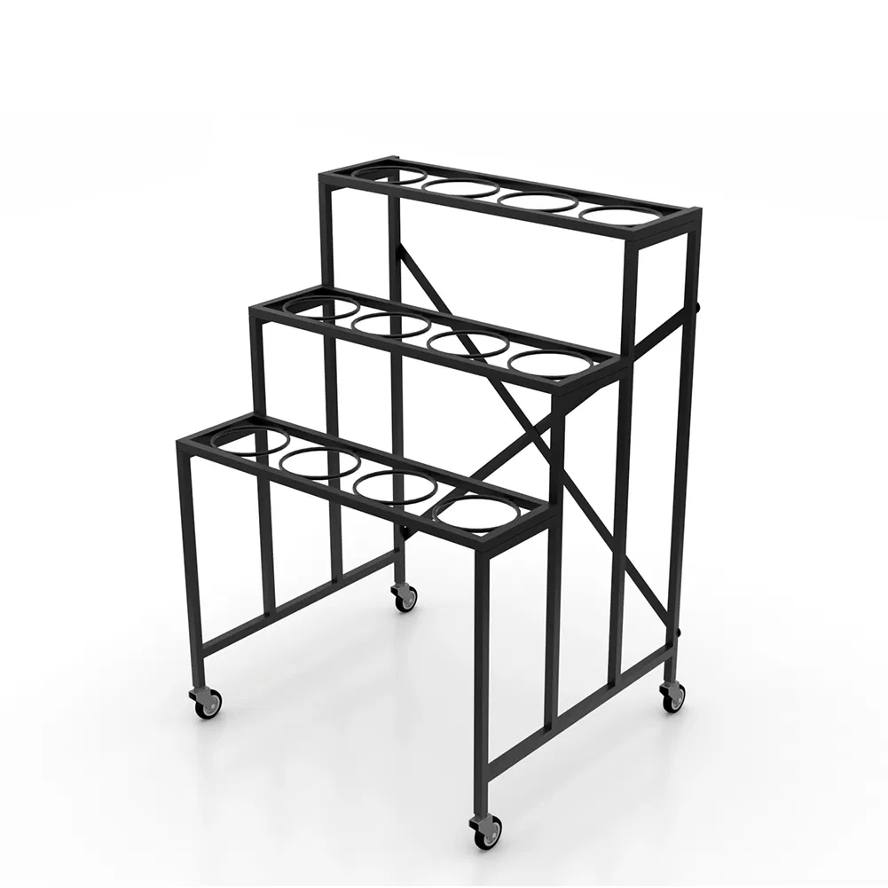 Flower Store Rose 3 Layers Display Rack