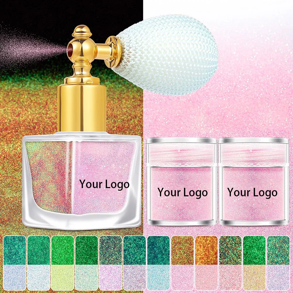 Cosmetics Twinkle Noctilucence Spray Waterproof Charming Glitter Custom Wholesale 1+1 Combination Evening Party Makeup