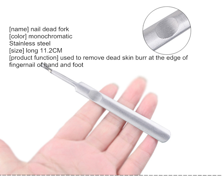 Wholesale Factory Price Stainless Steel Cuticle Pusher Spoon Remover Double Sided Manicure Nail Cuticle Pusher