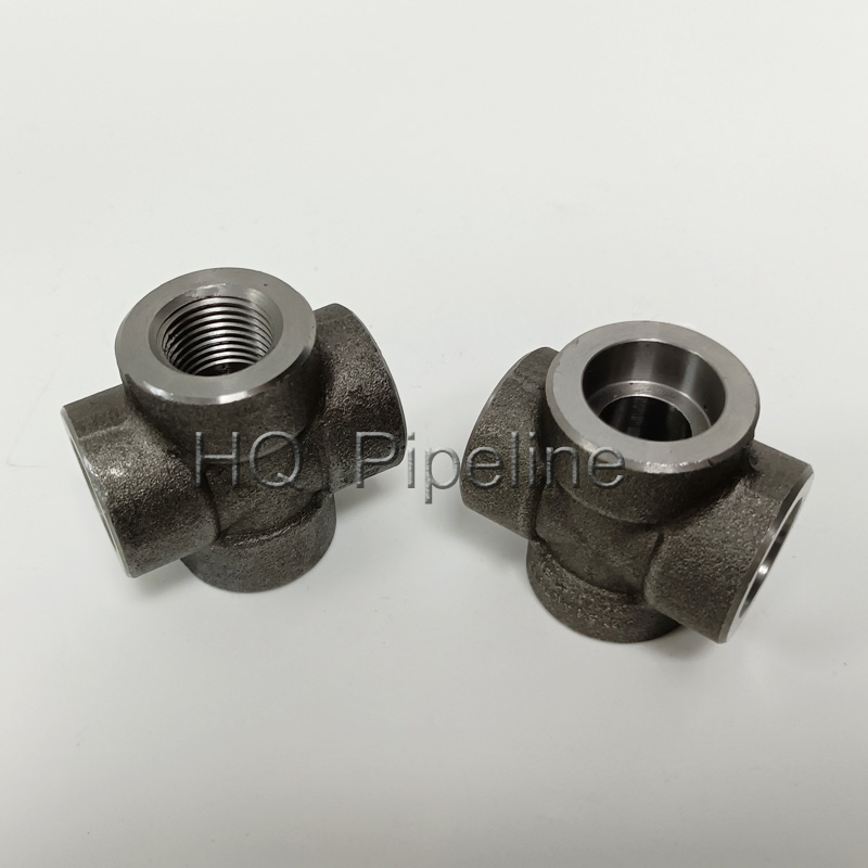Forged Steel High Pressure 2000lbs 3000lbs 6000lbs Socket Weld Cross