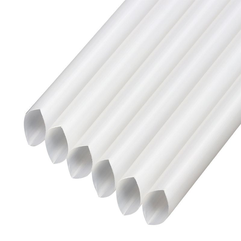 White Individual Wrapped Bubble Tea Drinking Disposable PLA Straws