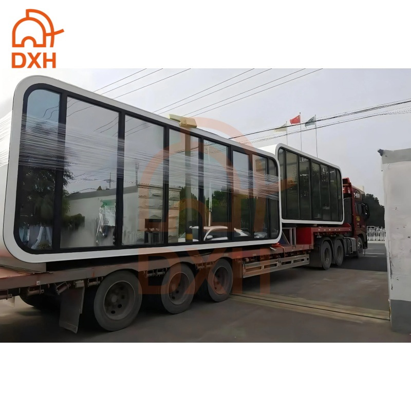 Customized Prefabricated Camping Container House Glass Home Mobile Capsule Affordable Office Apple Cabin