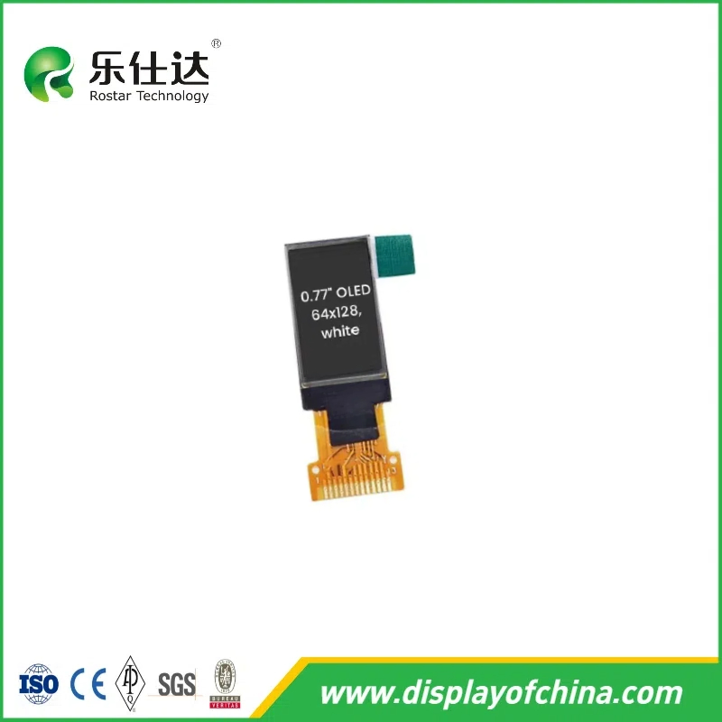 OLED дисплей 0.77 дюйма 64x128 точек, SPI интерфейс