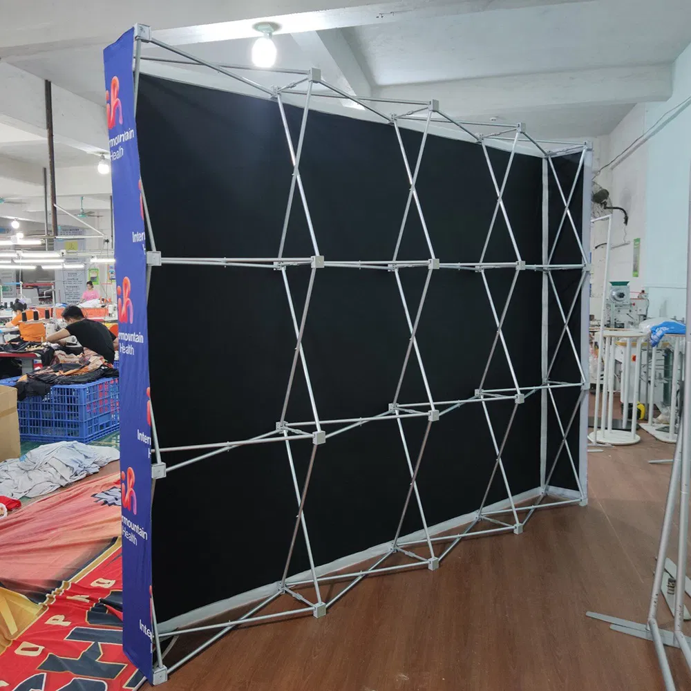 10FT Straight Fabric Pop up Display Backdrop Wall Banner Stand Exhibition Equipment Trade Show Display Pop up Wall Media Wall Banner Display