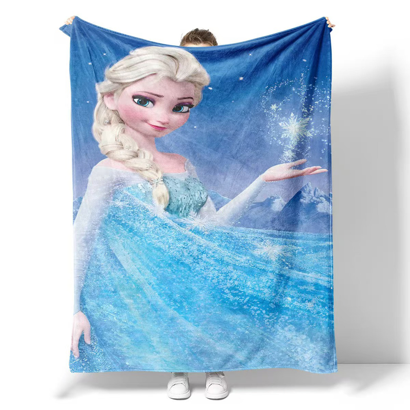 High Flannel Princess Elsa Blanket Fleece Throw Blankets for Kids Baby